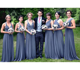 Dusty Blue Ruffles Multiway Infinity A-Line Bridesmaid Dresses-27dress